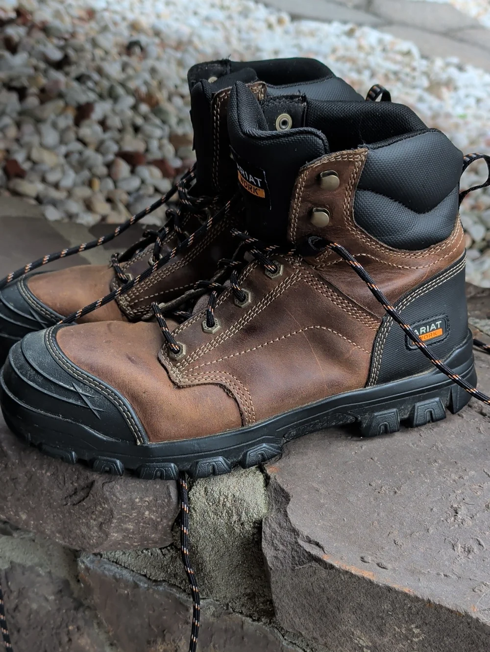 Ariat Brown and Black Men's Work Boots